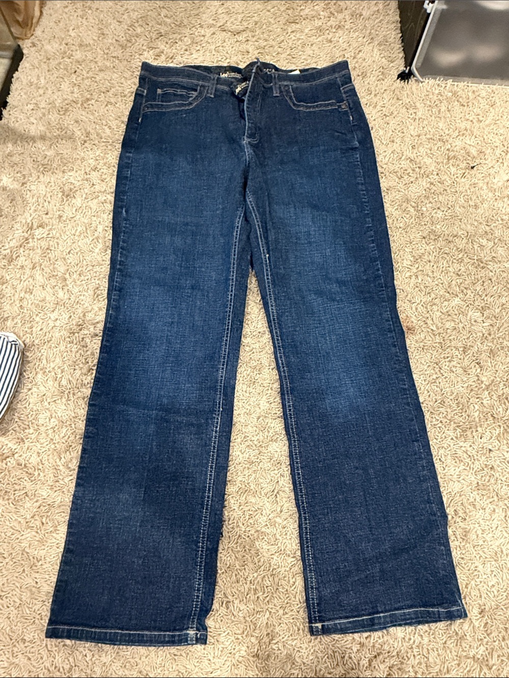 Lee Dark Blue Flare Jeans - Wide Leg